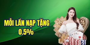 Mỗi lần nạp tặng 0.5%