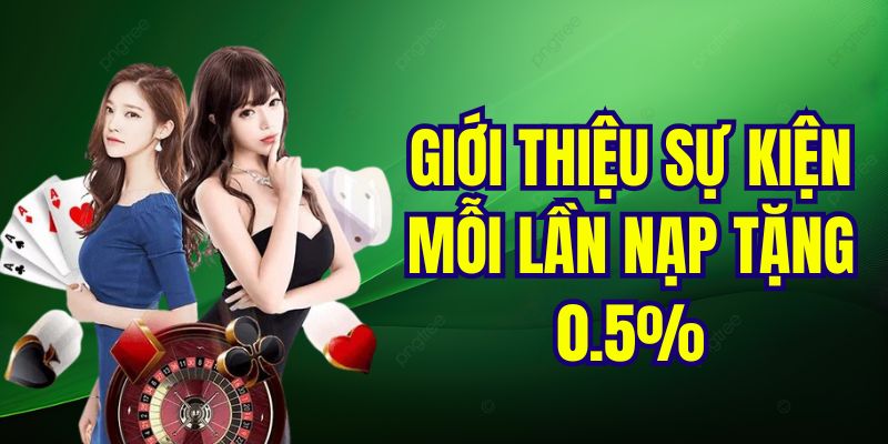 Giới thiệu sự kiện mỗi lần nạp tặng 0.5%